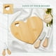 thumbnail image 5 of Juego de tablas para quesos Patelai Bridal Shower en forma de corazón, madera, 5 of 6
