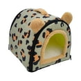 thumbnail image 3 of TOOYFUL 2 in 1 Foldable Pet House Cat Bed Semi Enclosed Convertible Hideaway Suitable for All Seasons with Removable Washable Cushion green 35x29x29cm, 3 of 10