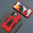 thumbnail image 3 of Hybrid Case for iPhone 16 Pro Max, Protective Slim Cover Heavy Duty Rugged Shockproof with Kickstand Support Magnetic Car Mount Hard PC Armor Case for iPhone 16 Pro Max, Red+Black, 3 of 7