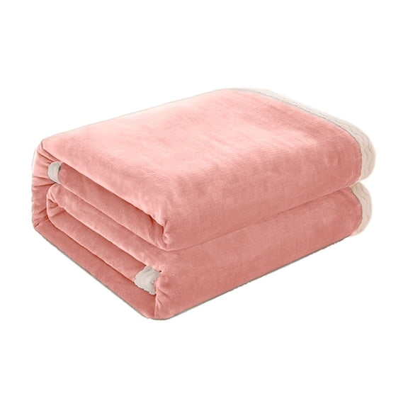 Chamoist Cotton Throw Blanket,Summer Quilt Comforters,Summer Quilts Twin Lightweight Comforter,Cool and Breathable in Summer Solid Colour Milk Velvet Washable Cool Comforter