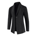 thumbnail image 1 of Fall Sweaters for Men Clearance, Casual Solid Long Sleeve Cardigan Slim Long Sleeve Turndown Sweater Knit Coat, 1 of 4