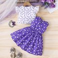 thumbnail image 4 of ZACPNCV Girls Dress and Cardigan Sleeveless Floral Print Tank Dresses 2 Piece Kids Girl Spring Outfit Purple 2-3 Years, 4 of 5