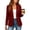 9# Wine, variant on Women's Blazer Business Casual Lightweight Suit - Long Sleeve Slim Fit Work Office Jacket with Pockets Hot Pink M