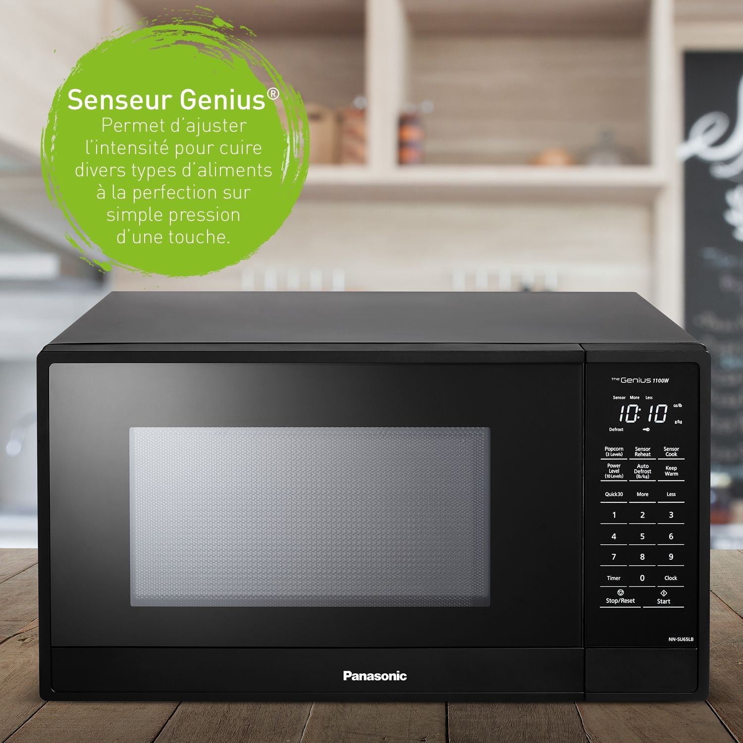 Panasonic NNSU65LB Mid-Size Genius 1.3 cft. Microwave Oven, Black