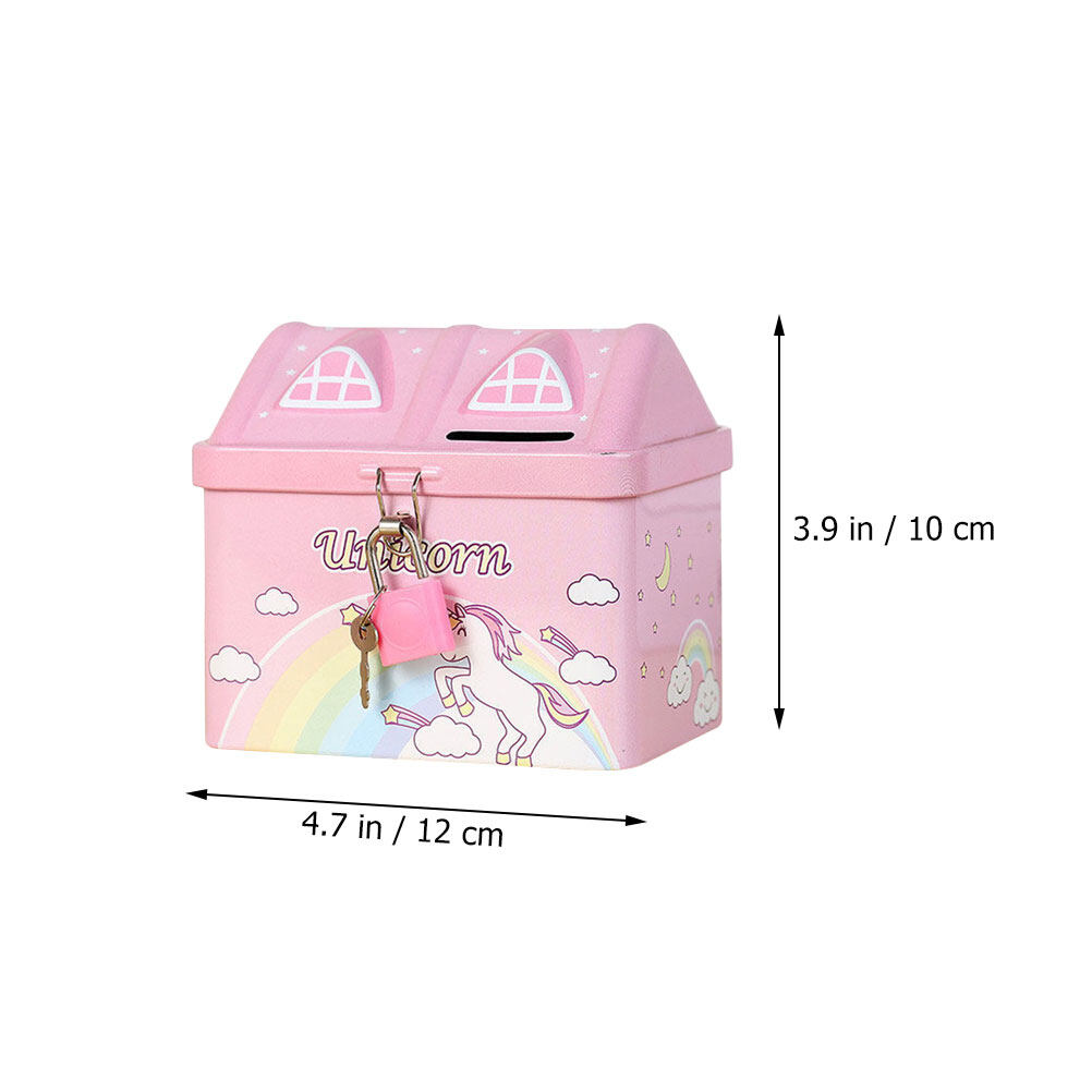Kids Piggy Bank Metal House Piggy Bank Girl Piggy Bank House Shaped