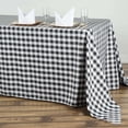 thumbnail image 2 of Efavormart Perfect Picnic Inspired Black/White Checkered 90x156" Polyester Tablecloths For Party Event Decor, 2 of 9