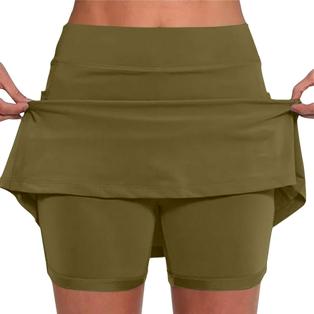 Cinvoph Womens Shorts Plus Size Running Gym Athletic Skorts Summer Active Mid Rise Shorts