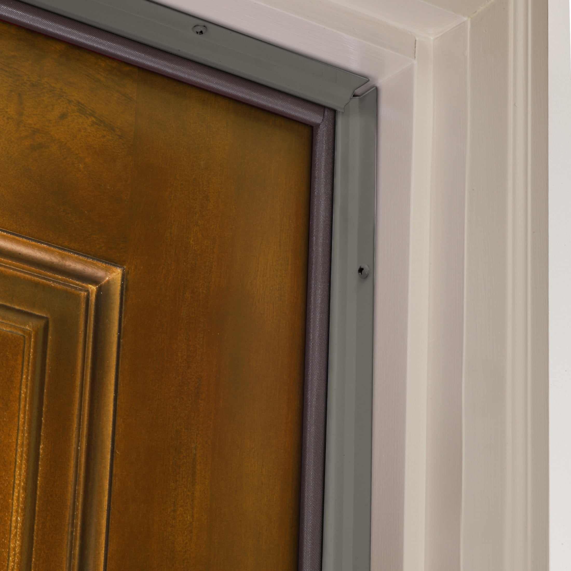 M-D Building Products 52051 Satin Nickel Aluminum and Vinyl-coated Foam Heavy-duty Screw-on Top and Sides Door Seal Kit