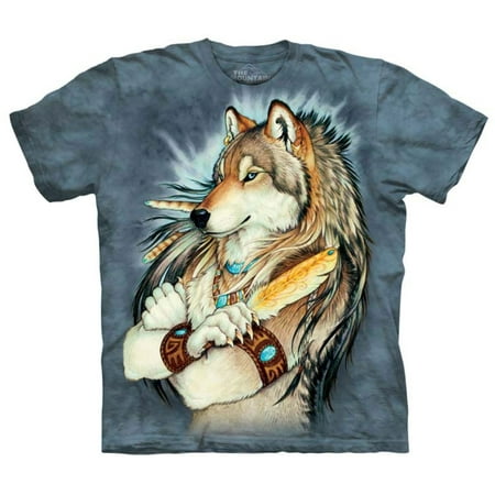 The Mountain Adult Blue-Grey 100% Cotton Golden Feather T-Shirt NEW