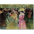 thumbnail image 1 of Ceramic Tile Mural-Henri Toulouse-Lautrec Dancers Painting 17. 48" w x 36" h using (12) 12 x 12 ceramic tiles, 1 of 3