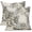 Brown Dahlia, variant on 18"x18" Blue Dahlia Cotton Throw Decorative Pillow Cover, Hidden Zip (2 Count)
