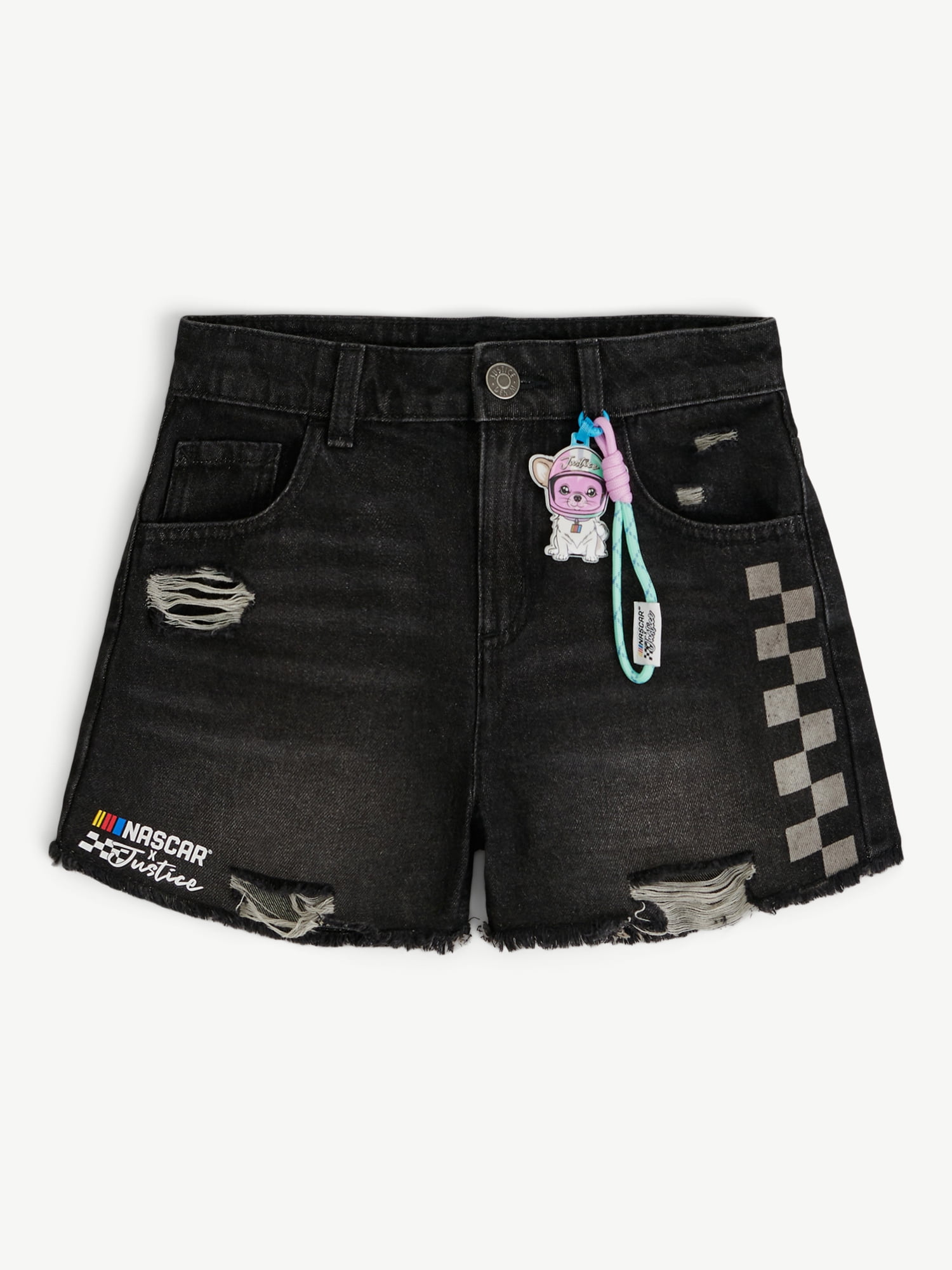 Justice Girl's NASCAR X Justice Collab Denim Short, Sizes XS - XLP, Slim & Plus