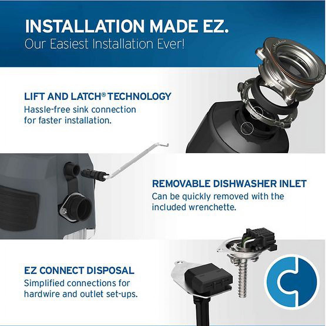 Pro 1000 Garbage Disposal, 1 HP - Cord Included
