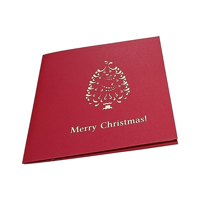 Less Than 5 Greeting Card Handmade Paper Card Christmas Tree Greeting Postcard Three- Diy Sculpture Fawn Christmas 3d Card Home DIY