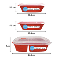 thumbnail image 4 of Set de 3 Contenedores de Plastico Micro Resistentes para Microondas, 4 of 7