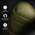 thumbnail image 2 of Hayabusa T3 Kanpeki Leather Boxing Gloves Men and Women for Training Sparring Heavy Bag and Mitt Work - Green, 12oz, 2 of 6