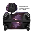 thumbnail image 4 of Daiia Purple Moon Tree Night Sky Luggage Cover, Thickened Washable Travel Luggage Covers, Elastic Unique Baggage Covers for 18-20 inch Luggage-Medium, 4 of 9