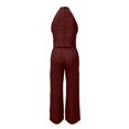 thumbnail image 4 of Women's Summer Sets Casual 2 Piece Outfits Sleeveless Tank Tops and Loose fit wide leg pants Loungewear Vacation Outfits(Wine,XXL), 4 of 4
