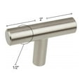 thumbnail image 3 of GlideRite 2 in. Solid Cabinet Bar T-Knobs, Oil Rubbed Bronze, Pack of 10, 3 of 5