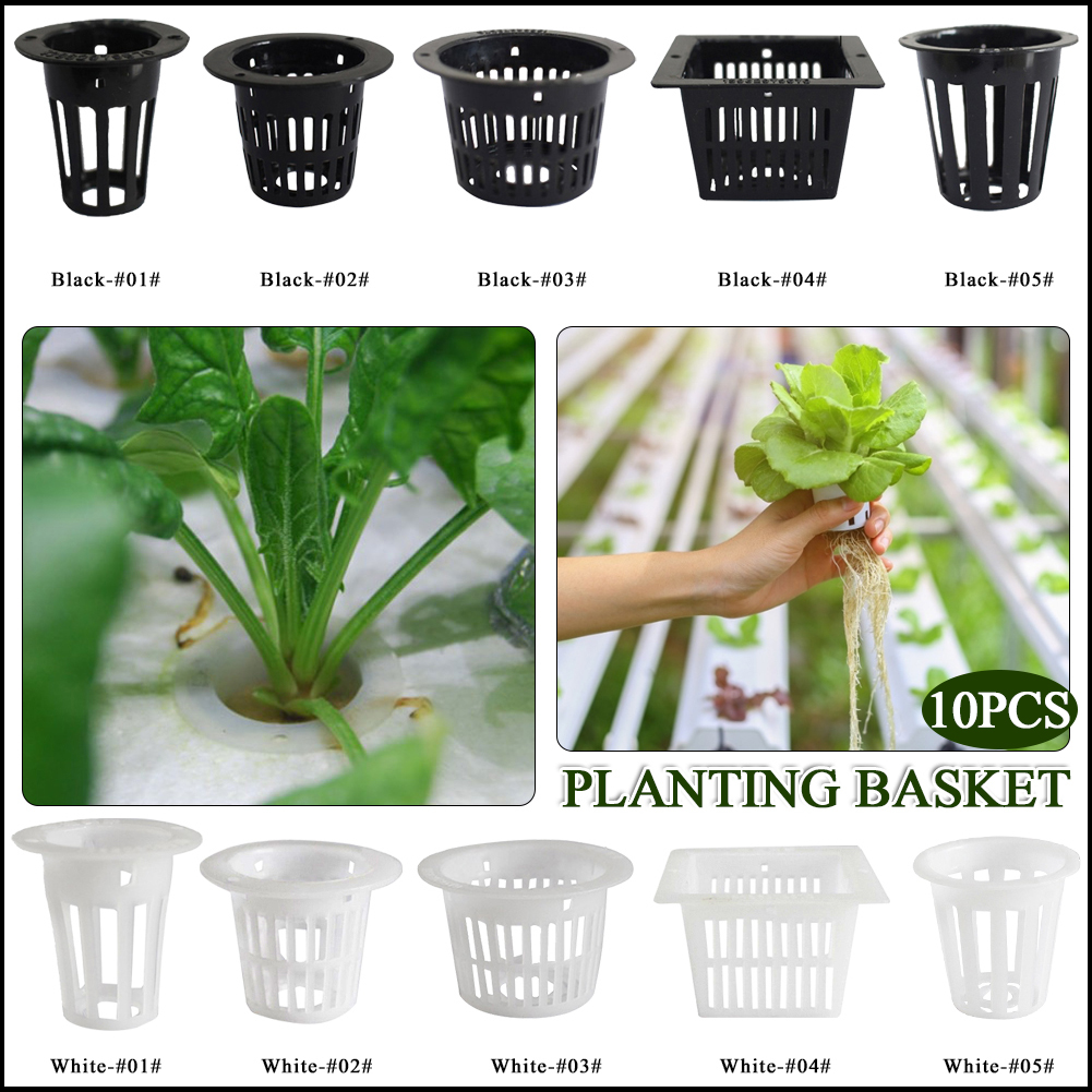 10 TopHeavy Duty Mesh Pot Net Cup Basket Hydroponic Aeroponic Plant Grow P0HWC