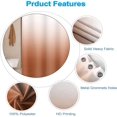 thumbnail image 5 of Burnt Orange Shower Curtain Set with Hooks Modern Ombre White Caramel Shower Curtains for Bathroom Hotel Dorm Solid Boho Waterproof Fabric Shower Curtain 84x72inches, 5 of 6