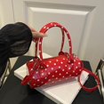 thumbnail image 2 of Hsqqdc Polka Dot Cylindrical Handbag Retro PU Leather Crossbody Shoulder Bag for Daily Work and Travel, 2 of 7