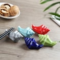 thumbnail image 6 of Qeeadeea/Colourful Small Conch Chopstick Holders, Porcelain Chopstick Rests, Chopsticks Stand For Forks Spoons Knives Dinner-blue-set of 7, 6 of 9
