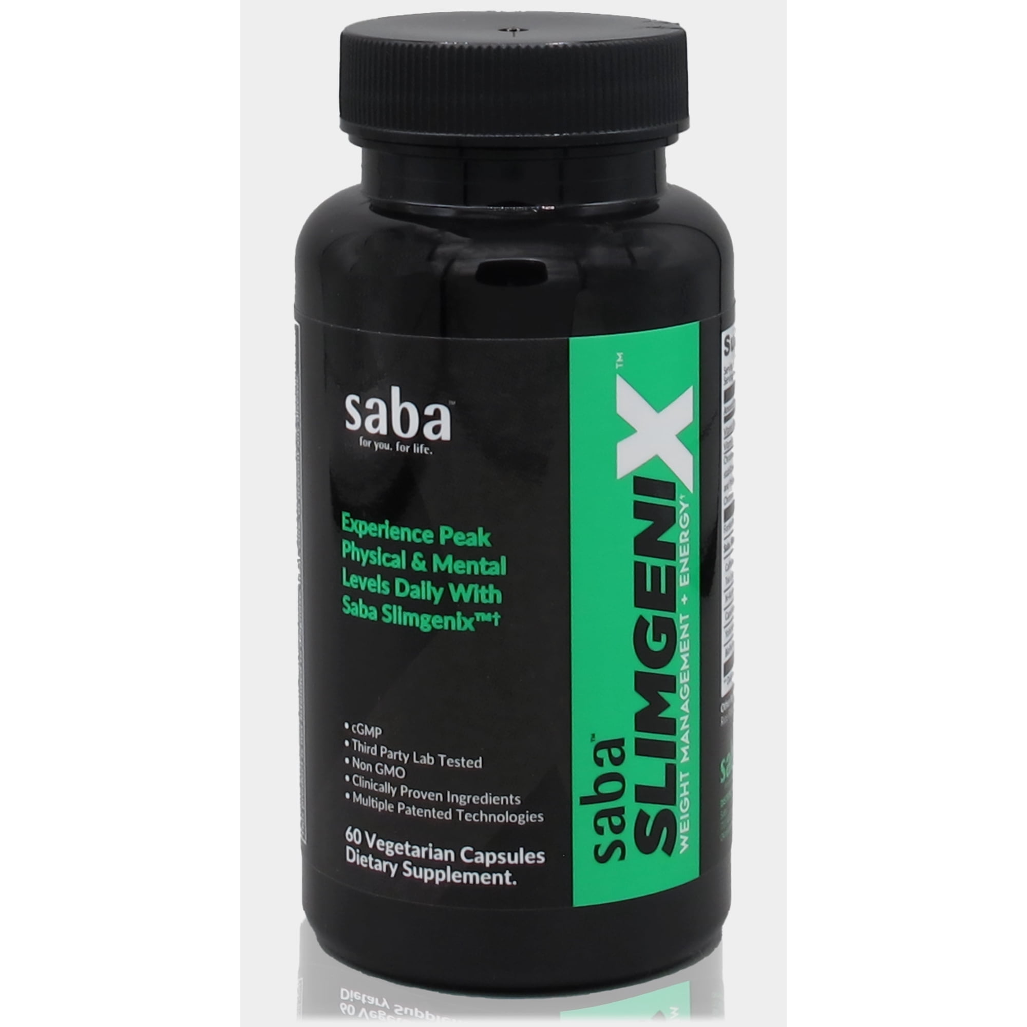 Saba SlimGenix Dietary Supplement with Green Tea & Coffee Bean Extract, 60 Capsules
