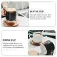 thumbnail image 4 of 1 Set Practical Coffee Mug Breakfast Mug Simple Milk Juice Mug with Lid, 4 of 8