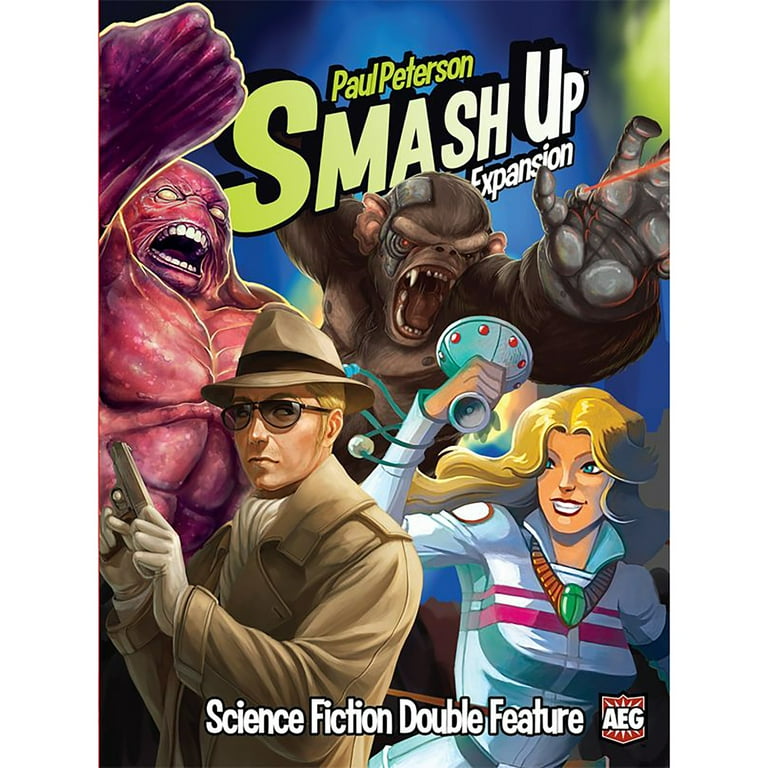 AEG Smash Up: Science Fiction Double Feature Expansion, Board Game, Card Game, Time Travelers, Shapeshifters, Spies, Cyborg Apes, 2 to 4 Players, 30 to 45 Minute Play Time, for Ages 10 and Up AEG Smash Up: Science Fiction Double Feature Expansion, Board Game, Card Game, Time Travelers, Shapeshifters, Spies, Cyborg Apes, 2 to 4 Players, 30 to 45 Minute Play Time, for Ages 10 and Up