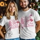 thumbnail image 5 of Camisetas para hombre, gorro navideño, copo de nieve, rosa, cuello redondo, algodón, manga corta, texto "Just A Girl", árbol de Navidad, 5 of 8