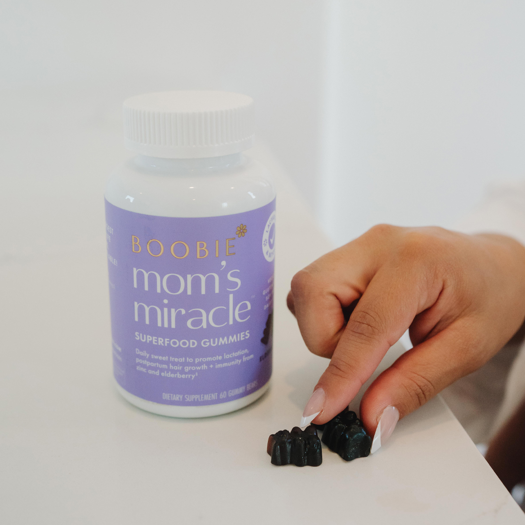 Boobie Bears Elderberry Lactation Gummies, Supporting Lactation with Milk-Boosting Superfoods, 60 Gummies
