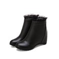 thumbnail image 4 of Zapatos de aumento de altura para mujer Botines de tacón de cuña de encaje de color sólido de moda casual Wmkox8yii  sa2896, 4 of 4