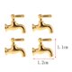 thumbnail image 5 of 4-/12 12 Grifo de baño pequeño en miniatura para casa de muñecas, suministros de baño, artes dorado, 5 of 7