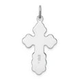 thumbnail image 4 of Sterling Silver Eastern Orthodox Cross Pendant Necklace for Men and Women with Blue Enamel and Quatrefoil Detail in Timeless Christian Jewelry Style, 4 of 6