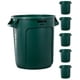 thumbnail image 1 of Bote de basura Rubbermaid Commercial Products BRUTE, 10 L, verde, 6 unidades, 1 of 1