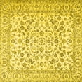 thumbnail image 1 of Ahgly Company Machine Washable Indoor Square Persian Yellow Traditional Area Rugs, 5' Square, 1 of 4