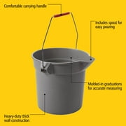 Rubbermaid Commercial Products BRUTE 10-Quart Round Bucket, Gray
