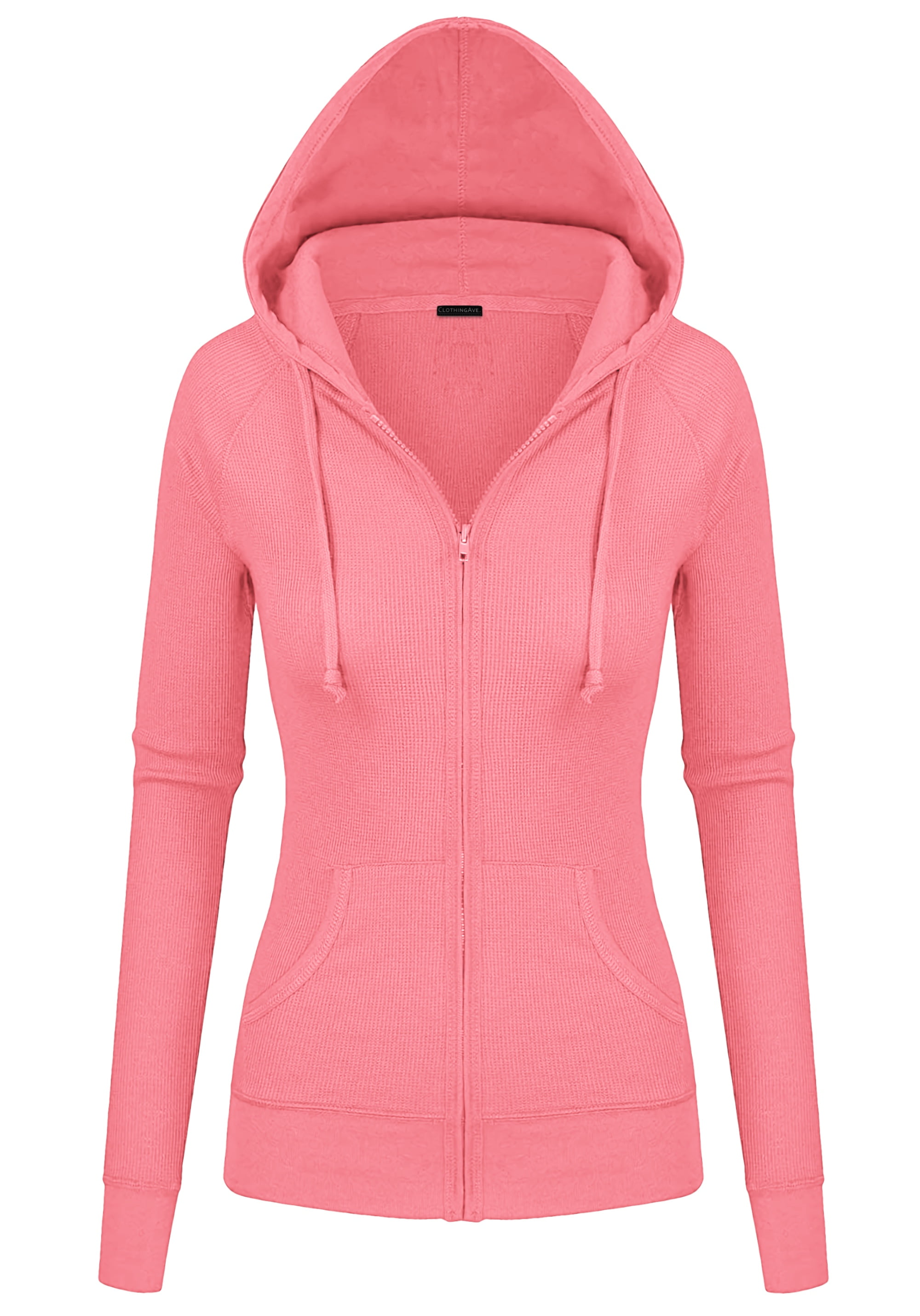 ClothingAve. Women's Active Thermal Zip Up Lightweight Hoodie Casual