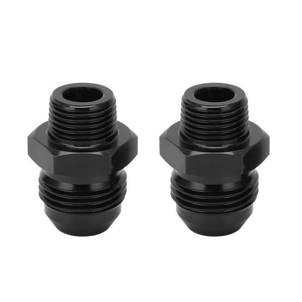 Ccdes Fuel Line Fitting, 10an To 3/8 Npt Straight Fitting 2 Pieces Aluminum Black Anodized Leakproof For Oil Water Fluid Gas Hoses