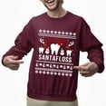 thumbnail image 2 of Christmas Sweatshirt, Here Comes Santafloss Funny Dental Christmas Sweatshirt, Dentist Hygienist Ugly Holiday Jumper, Witty Tooth Fairy Gift for Oral Health Professionals, 2 of 5