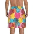 thumbnail image 3 of Yiaed Colorful Wool Balls Print Men's Swim Trunks with Lining Quick Dry Sports Shorts Beach Shorts Boardshorts-Large, 3 of 5
