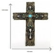 thumbnail image 5 of Comfy Hour Faith and Hope Collection 12" Wood Wall Hung Classic Cross, Stone Resin Sculpture, Christmas Gift, Multi-Color, 5 of 5