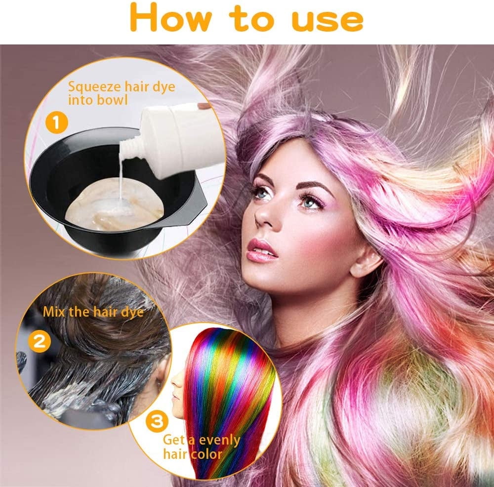 22 PCS Hair Dye Coloring Kit - Beauty Salon Tools For DIY Hair Dye - Disposable Shawl, Shower Cap, Hairpins, Brush, Comb, And More | Buy Now With Express International Delivery
