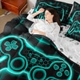 thumbnail image 4 of Castle Fairy Children Hexagon Gamer Bedding Comforter Set,Video Game King Bedding Sets, 4 of 8