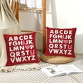 thumbnail image 3 of Valentine Pillow Covers 20 x 20 Inch ABC I Love You Valentines Day Heart Teacher Kids Throw Pillow Valentines Wedding Decorative Pillow Cases Couch Bedroom Outdoor Indoor Sofa Decor Red, 3 of 6
