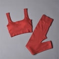 thumbnail image 2 of Gibobby Ropa Deportiva Mujer Conjunto de ropa de yoga Moda Sexy Correr al libre Desnudo Ropa deportiva Ropa deportiva de secado rápido ajustada(Vino, M), 2 of 4
