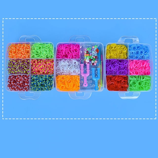Colorful Rubber Looms Band Bracelet Making Kits for Boys Birthday Gift S