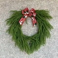 thumbnail image 6 of 24" Norfolk Pine Wreath for Front Door, Wreath For Front Door Real Wreath Artificial Green Wreath Holiday Decoration For Home, 6 of 7