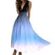 thumbnail image 1 of Vestido de playa sin mangas con cuello en V y estampado degradado de cielo estrellado para mujer - Decoración con cremallera, diseño con cinturilla, tallas S-XXL, 1 of 5